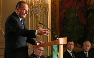 Jacques Chirac plaide à l'Élysée pour l'intégration des personnes en situation de handicap, en 2005.