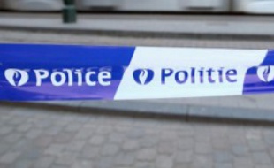 Illustration: Un cordon de police en Belgique.
