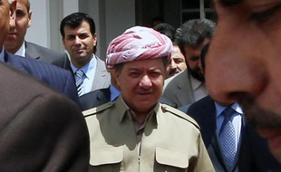 Le président du Kurdistan irakien Massoud Barzani, le 3 juillet 2014 à Erbil