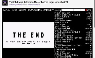 Capture d'écran du jeu collaboratif «Pokemon version rouge», sur Twitch.