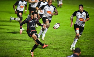 L'arrière du Stade Toulousain Clément Poitrenaud lors d'un match de Top 14 contre La Rochelle, le 10 janvier 2015 au stade Ernest-Wallon de Toulouse.
