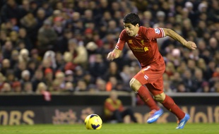 Luis Suarez lors du match entre Liverpool et Norwich en décembre 2013.