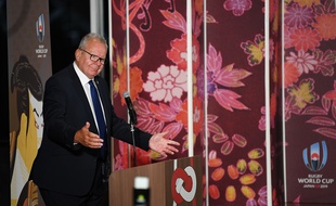 Bill Beaumont, le président de World Rugby lors de la cérémonie d'ouverture du Mondial 2019.