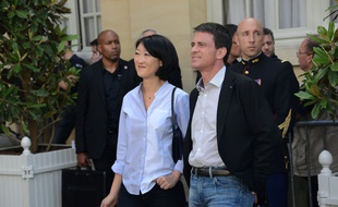 La ministre de la Culture Fleur Pellerin et le Premier ministre Manuel Valls, le 21 juin 2015 à Matignon.