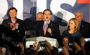 Le républicain Ted Cruz a remporté le caucus de l'Iowa, le 1er février 2016, avec 4 points d'avance sur Donald Trump.