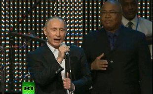 Vladimir Poutine, lors d'un gala de charité, le 10 décembre 2010