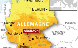 Quatre élèves ont été blessés par un inconnu dans un lycée à Ansbach, en Bavière.