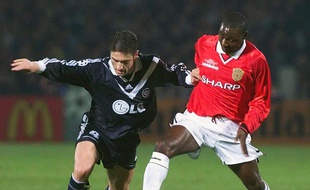 Nisa Saveljic avec le maillot bordelais contre Manchester United en Ligue des champions.