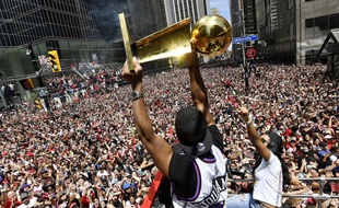 La parade des Raptors à Toronto.