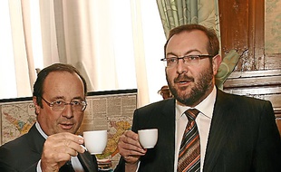 Hollande et Dalongeville en 2008.