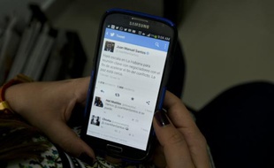 Un message sur le compte officiel Twitter du président colombien Juan Manuel Santos, disant "la paix est proche", le 23 septembre 2015