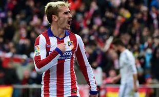 L'attaquant de l'Atletico Madrid Antoine Griezmann, le 7 février 2015, contre le Real Madrid.