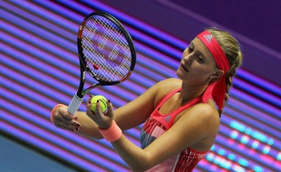 Kristina Mladenovic à Saint-Petersbourg en février 2016.