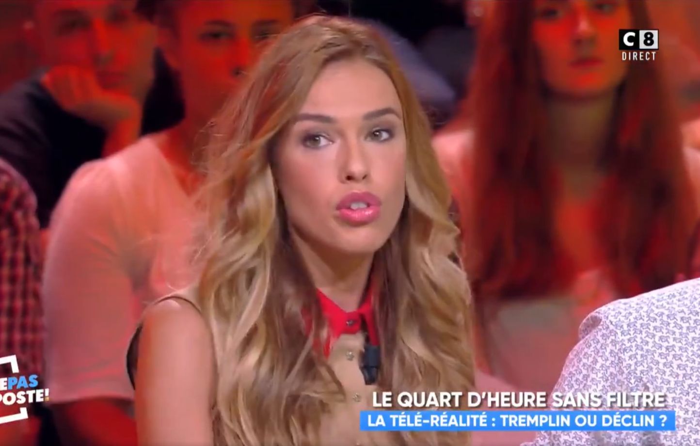 Capture d'écran de Vanessa Lawrens, mercredi, sur le plateau de «TPMP».