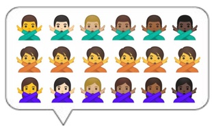 Google a créé des emojis de genre neutre. Ils se trouvent ici sur la ligne du milieu.