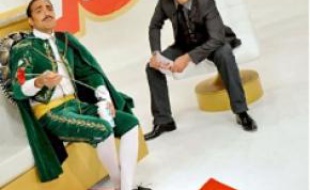 Sur le plateau de la parodie « Pop 1000 ».