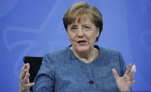 Angela Merkel à Berlin, le 26 avril.