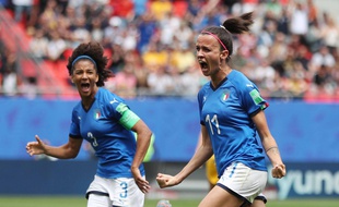 Bonansea après le but italien.