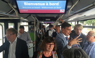 La nouvelle ligne de bus de la CTS, la L6. Strasbourg le 27 08 2018.