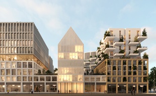 Image de synthèse du futur quartier Tribequa au sein de l'opération Bordeaux Euratlantique