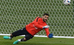 Le gardien de but de l'équipe de France Hugo Lloris.