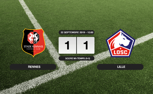 Ligue 1, 6ème journée: Match nul entre le Stade Rennais et le LOSC sur le score de 1-1