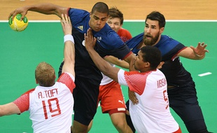 Daniel Narcisse lors de la finale des Jeux olympiques 2016 face au Danemark.