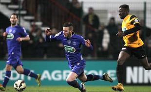 Mathieu Peybernes lors de Bastia-Quevilly le 20 janvier 2015.