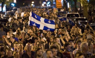 Manifestants à Montréal, le 20 mai 2012.