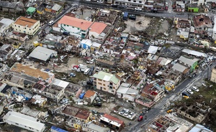 Les dégâts causés par l'ouragan Irma dans la partie néerlandaise de Saint-Martin.
