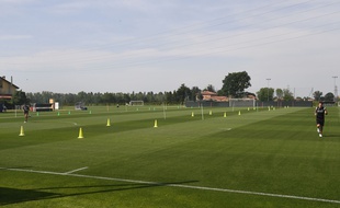 Les joueurs de Bologne à l'entraînement, le 6 mai 2020.