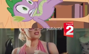 L'un des habillages du jingle lançant la page de publicités sur France 2.
