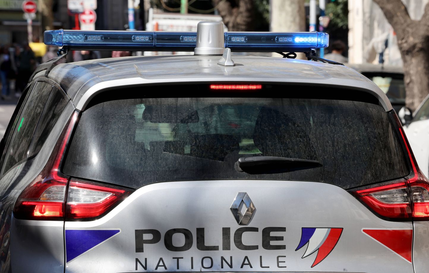 Une voiture de police. Illustration