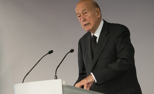 Valéry Giscard d'Estaing, le 14 octobre 2014 au Bourget.
