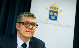 Anders Thornberg, chef des services de sécurité suédois, lors d'une conférence de presse à Stockholm, le 7 décembre 2011