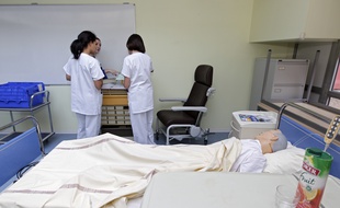 Roubaix, le 25 novembre 2014. Chambre d'hôpital (illustration)