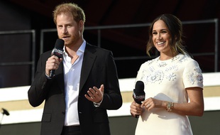 Meghan et Harry lors du Global Citizen en septembre 2021