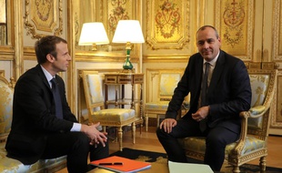 Emmanuel Macron et Laurent Berger, le 13 octobre 2017 à l'Elysée.