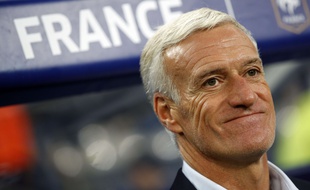 Le sélectionneur de l'équipe de France Didier Deschamps lors du match contre la Biélorussie, le 10 octobre 2017 à Saint-Denis.