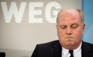 Uli Hoeness, le président du Bayern Munich lors d'une conférence de presse le 23 septembre 2012 à Berlin