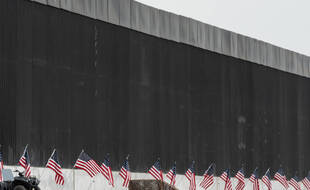 Une partie du mur entre les Etats-Unis et le Mexique, au Texas le 12 janvier 2021.