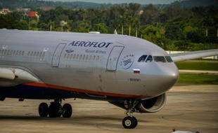 Un avion de la compagnie Aeroflot à la Havane le 11 juillet 2013