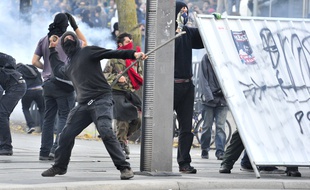 Lors de la manifestation du 1er novembre à Nantes. AFP / G. GOBET