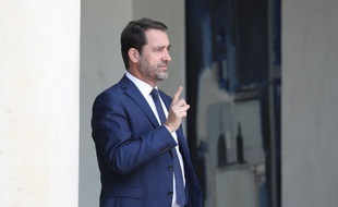 Christophe Castaner, le 23 mai 2018, sur le parvis de l'Elysée.