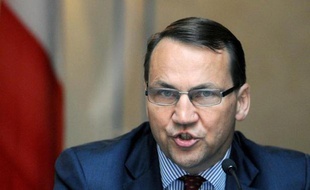Le président du parlement polonais Radoslaw Sikorski à St-Pétersbourg en Russie, le 10 juin 2014