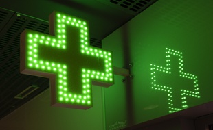 Illustration d'une pharmacie.
