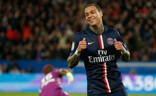 Gregory van der Wiel, le 28 avril 2015 face à Metz.