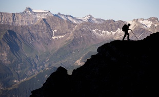 Près du Falknis dans les Alpes, entre le Liechtenstein et la Suisse.