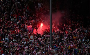 Ils étaient des milliers samedi soir à fêter le titre de champion d'Espagne de l'Atlético.