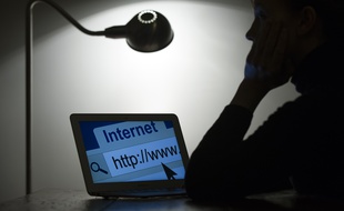Une femme sur Internet (illustration).